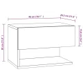 Table de chevet murale Blanc