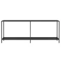 Table console Noir 200x35x75,5 cm Verre trempé