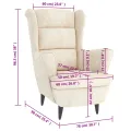 Fauteuil blanc crème velours