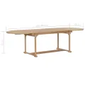 Table extensible de jardin 180-280x100x75 cm Teck solide Ovale
