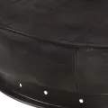 Tabourets de bar lot de 2 noir cuir véritable de chèvre