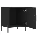 Tables de chevet 2 pcs noir 40x40x50 cm bois d’ingénierie