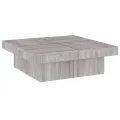 Table basse Sonoma gris 90x90x28 cm Bois d'ingénierie