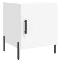 Tables de chevet 2 pcs blanc 40x40x50 cm bois d’ingénierie