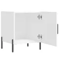Tables de chevet 2 pcs blanc 40x40x50 cm bois d’ingénierie