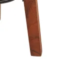Tabourets de bar 2 pcs Cuir véritable et bois d'acacia solide