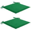 Chaises à dîner d'extérieur 2 pcs avec coussins Acacia massif