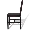 Chaises à manger lot de 2 marron foncé pinède