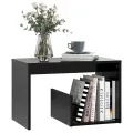 Table d'appoint Noir 59x36x38 cm Aggloméré