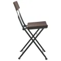 Chaises de bistrot pliantes 8pcs Marron Résine tressée et acier