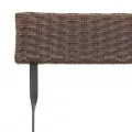 Chaises de bistrot pliantes 8pcs Marron Résine tressée et acier