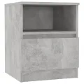 Tables de chevet 2 pcs Gris béton 40x40x50 cm Aggloméré