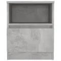 Tables de chevet 2 pcs Gris béton 40x40x50 cm Aggloméré