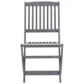 Chaises pliables d'extérieur 2 pcs avec coussins Bois d'acacia