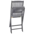 Chaises pliables d'extérieur 6 pcs Bois d'acacia solide