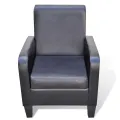 Fauteuil Noir Similicuir