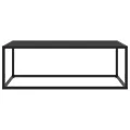 Table basse Noir avec verre noir 100x50x35 cm