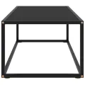 Table basse Noir avec verre noir 100x50x35 cm