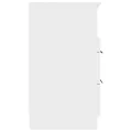 Tables de chevet 2 pcs Blanc brillant Bois d'ingénierie