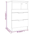 Tables de chevet 2 pcs Blanc brillant Bois d'ingénierie