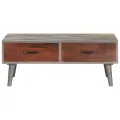 Table basse Gris 100x60x40 cm Bois massif de manguier brut