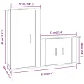 Ensemble de meubles TV 2 pcs blanc brillant bois d'ingénierie