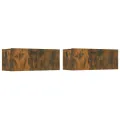 Meubles TV 2 pcs Chêne fumé 80x30x30 cm Bois d'ingénierie