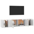 Ensemble de meubles TV 3 pcs Blanc brillant Bois d'ingénierie