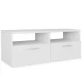 Meubles TV Bois d’ingénierie 95x35x36 cm Blanc