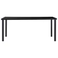 Table de salle à manger Noir 180x90x75 cm Verre trempé