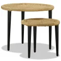 Table basse 2 pcs jute naturelle
