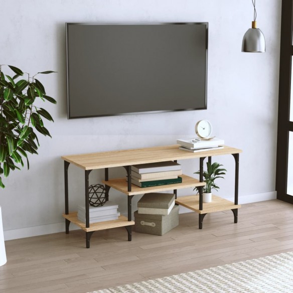 Meuble TV chêne sonoma 102x35x45,5 cm bois d'ingénierie