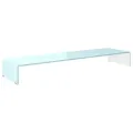 Meuble TV/Support pour moniteur 110x30x13 cm verre vert