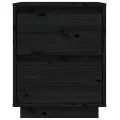 Tables de chevet 2 pcs Noir 40x35x50 cm Bois de pin solide