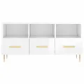 Meuble TV Blanc brillant 102x36x50 cm Bois d'ingénierie