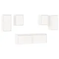 Meubles TV 6 pcs Blanc Bois massif de pin