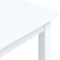 Table de salle à manger Blanc 114x71x75 cm Bois d'hévéa massif