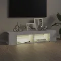 Meuble TV avec lumières LED sonoma gris 135x39x30 cm