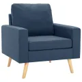 Fauteuil Bleu Tissu