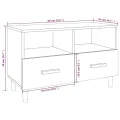 Meuble TV Sonoma gris 80x36x50 cm Bois d'ingénierie