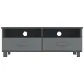Meuble TV HAMAR Gris foncé 106x40x40 cm Bois massif de pin