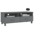 Meuble TV HAMAR Gris foncé 106x40x40 cm Bois massif de pin
