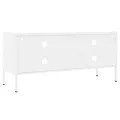 Meuble TV Blanc 105x35x50 cm Acier