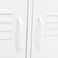 Meuble TV Blanc 105x35x50 cm Acier