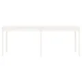 Table de jardin blanc 203,5x100x76 cm bois massif de pin