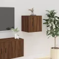 Meubles TV muraux 2 pcs Chêne marron 40x34,5x40 cm