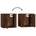 Meubles TV muraux 2 pcs Chêne marron 40x34,5x40 cm