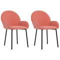 Chaises à manger lot de 2 Rose Velours