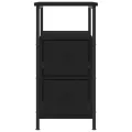 Table de chevet noir 30x60x60 cm bois d’ingénierie