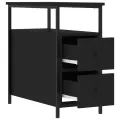 Table de chevet noir 30x60x60 cm bois d’ingénierie